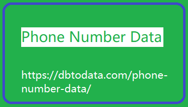 Phone Number Data